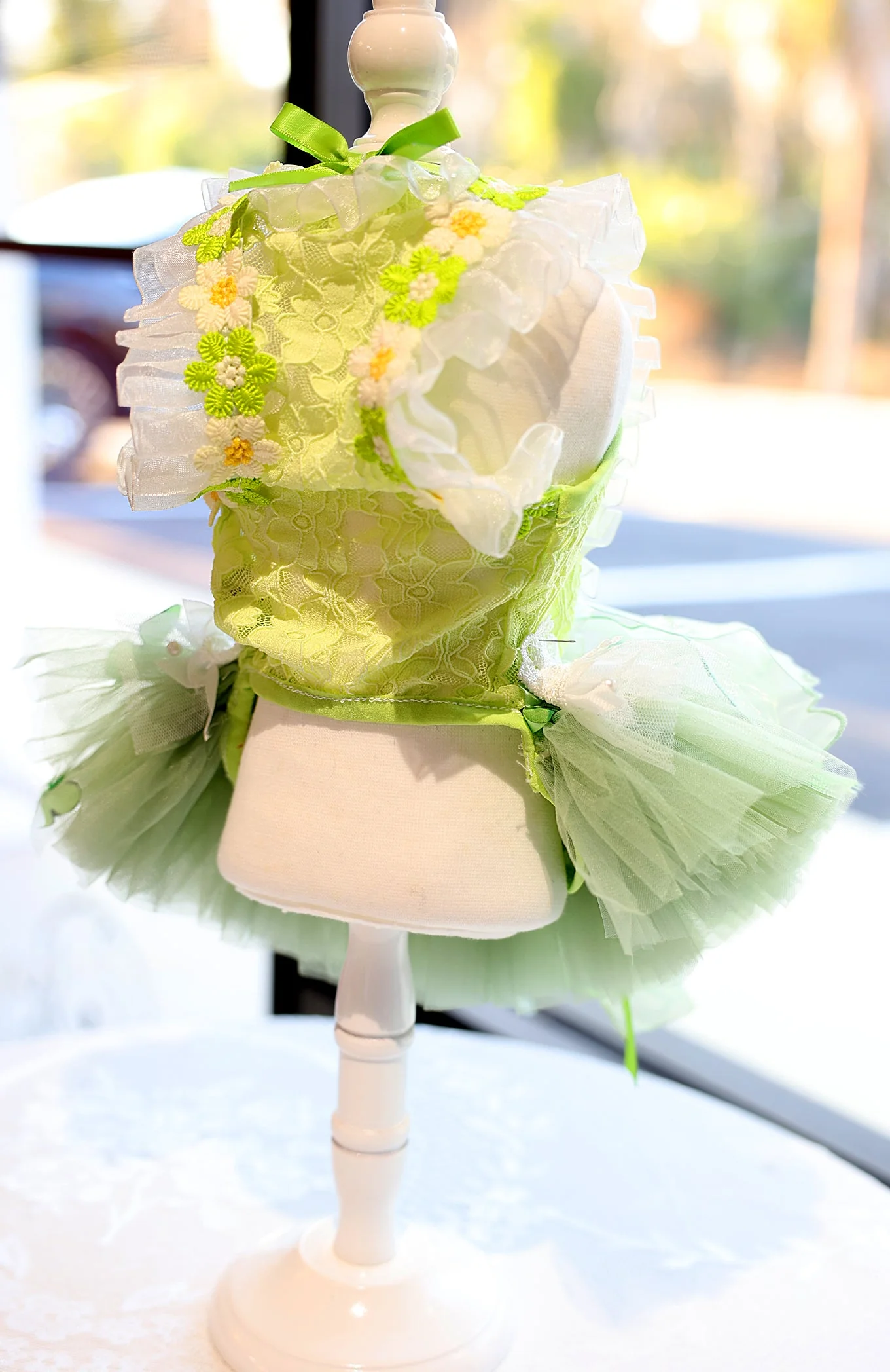 Dog Fairy Tutu Dress with Butterfly & 3D Floral Lace - Image 4