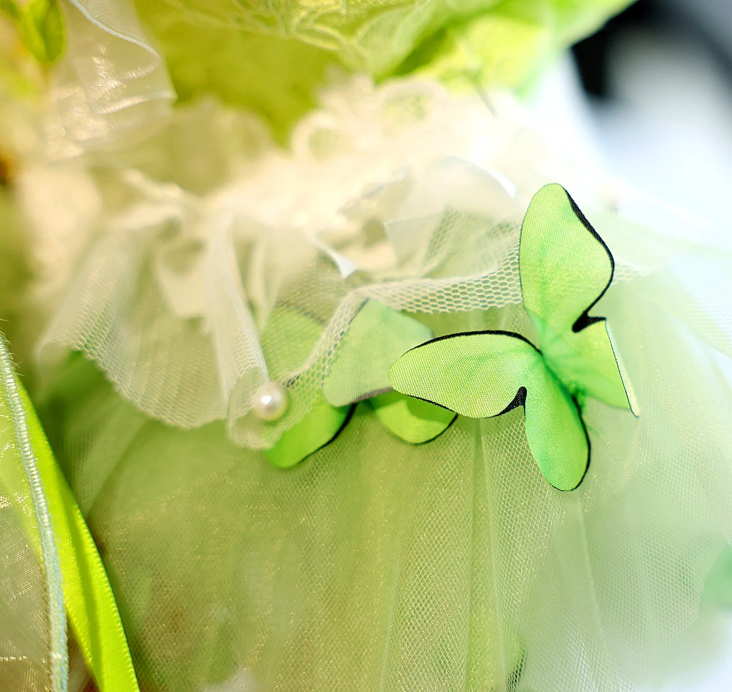 Dog Fairy Tutu Dress with Butterfly & 3D Floral Lace - Image 5