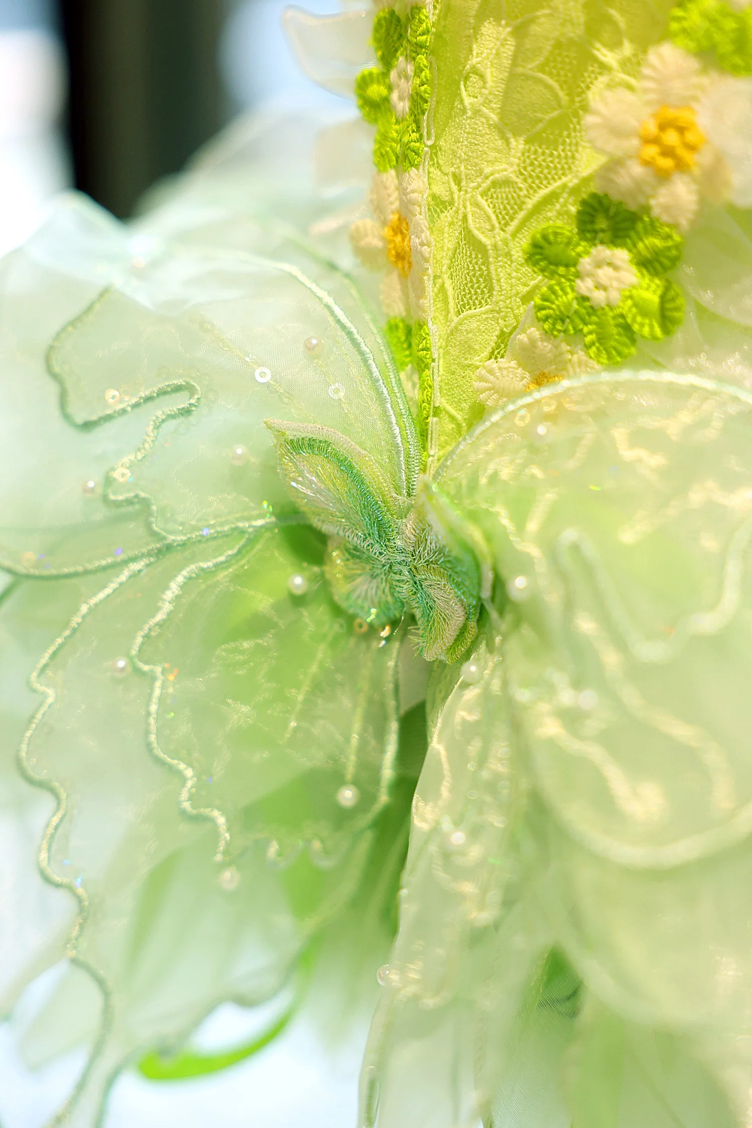 Dog Fairy Tutu Dress with Butterfly & 3D Floral Lace - Image 7