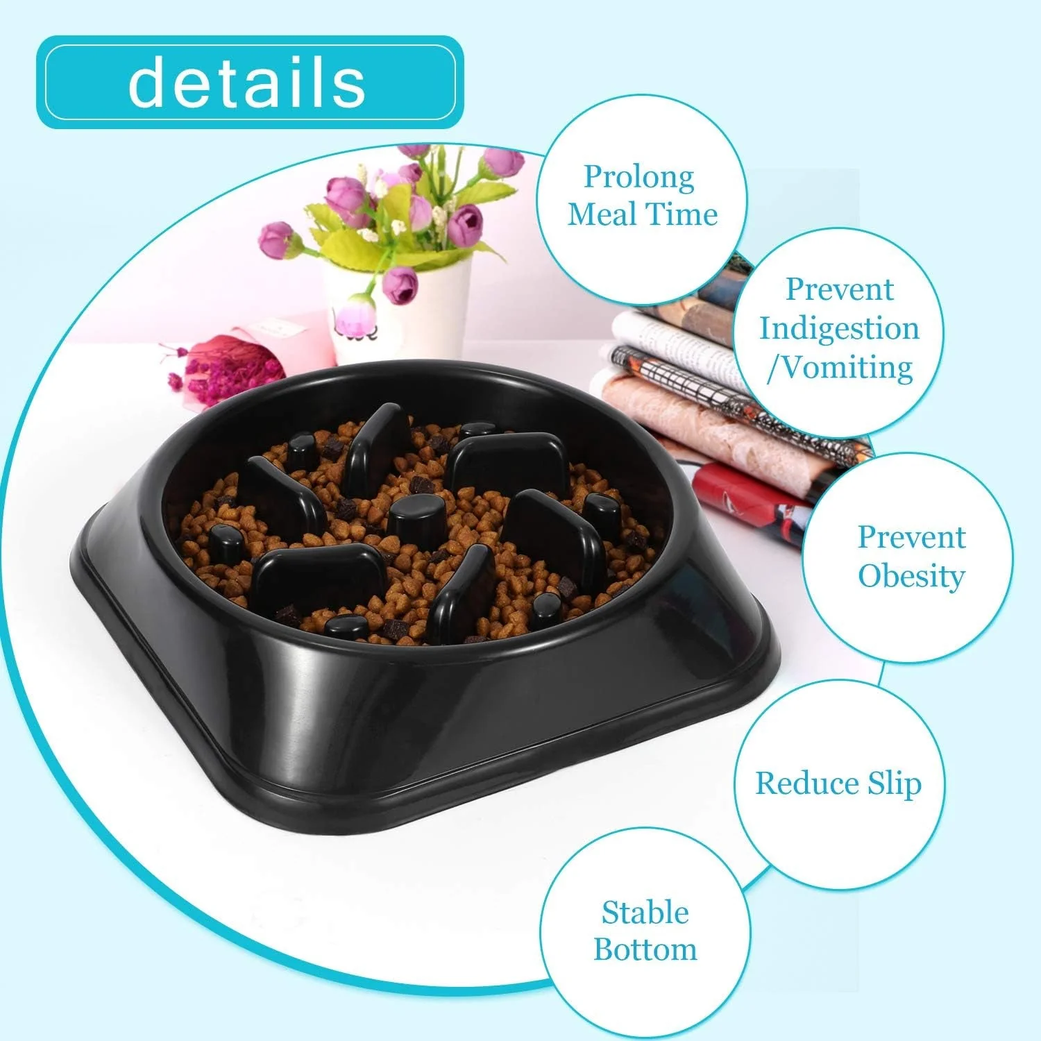 Dog Feeder Slow Eating Pet Bowl Eco-Friendly - Image 2