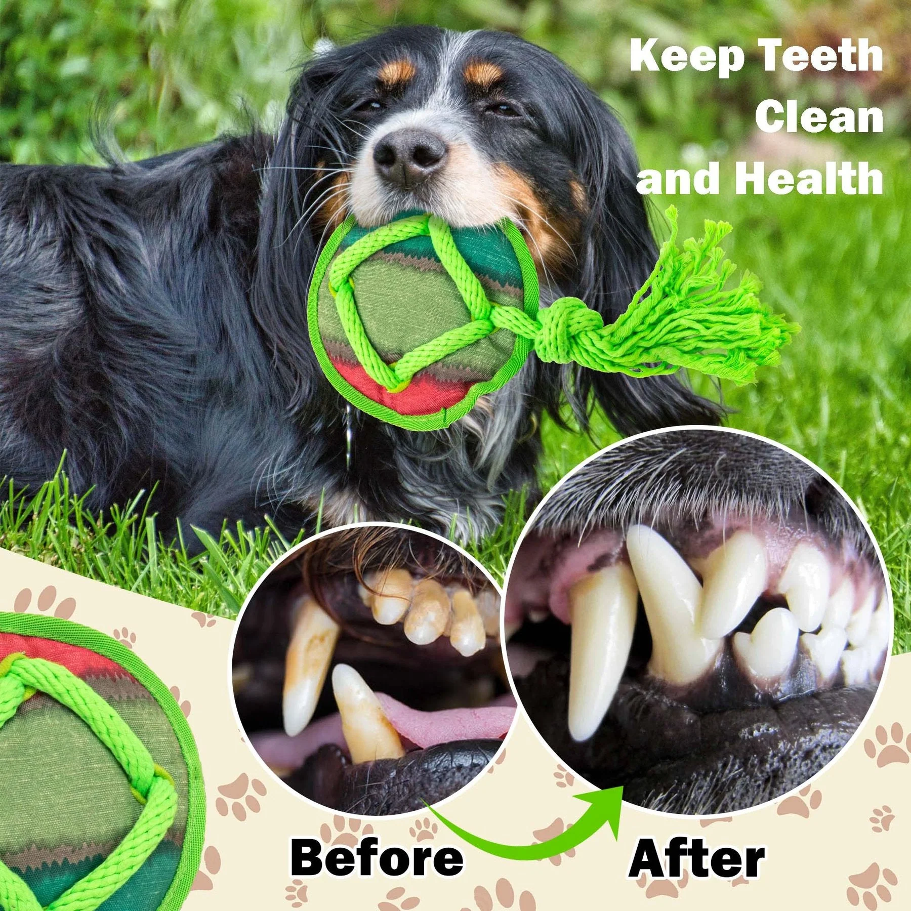 Dog Fetch Toy - Rope Tangle Tangle Disc - Image 6