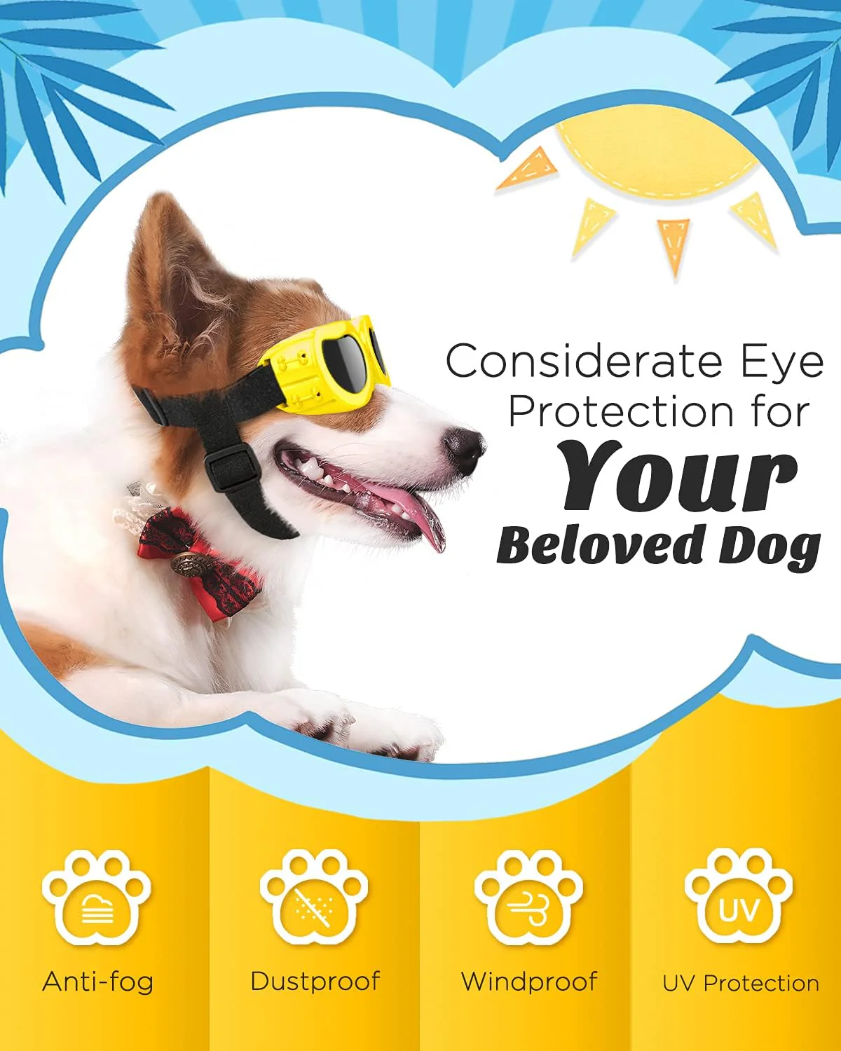 Dog goggle cute style 4 colors - Image 8