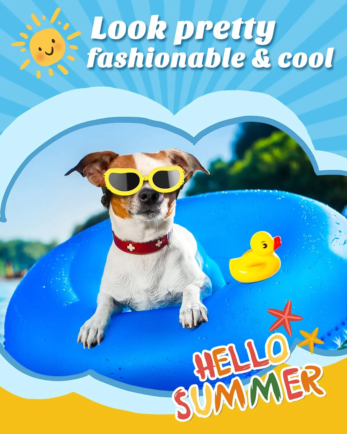 Dog goggle cute style 4 colors - Image 9