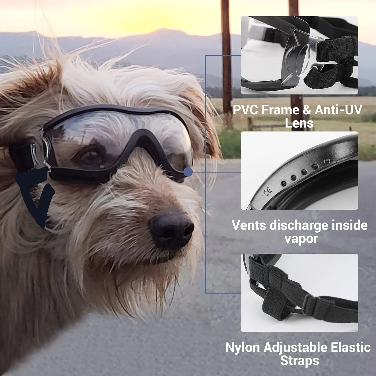 Dog goggles anti UV skiing sunglasses - Image 14