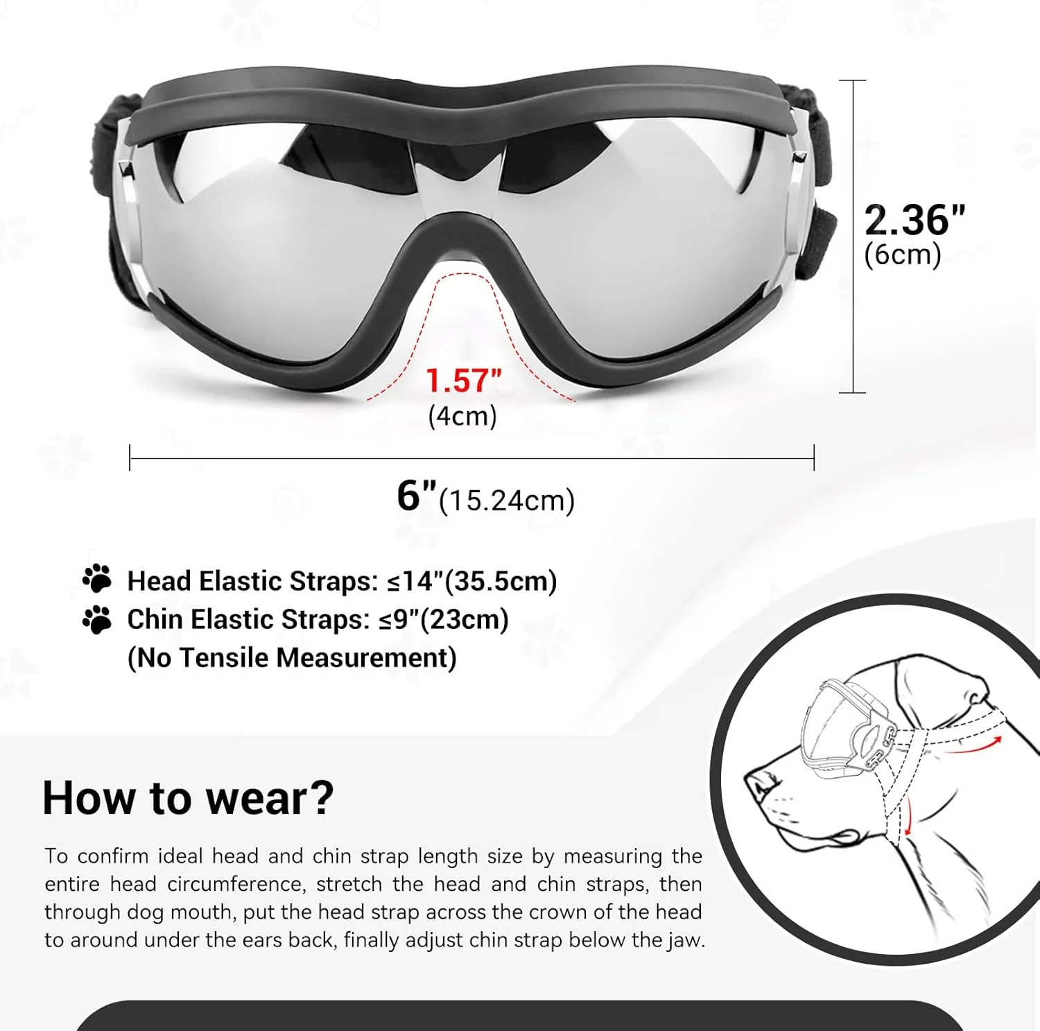 Dog goggles anti UV skiing sunglasses - Image 4