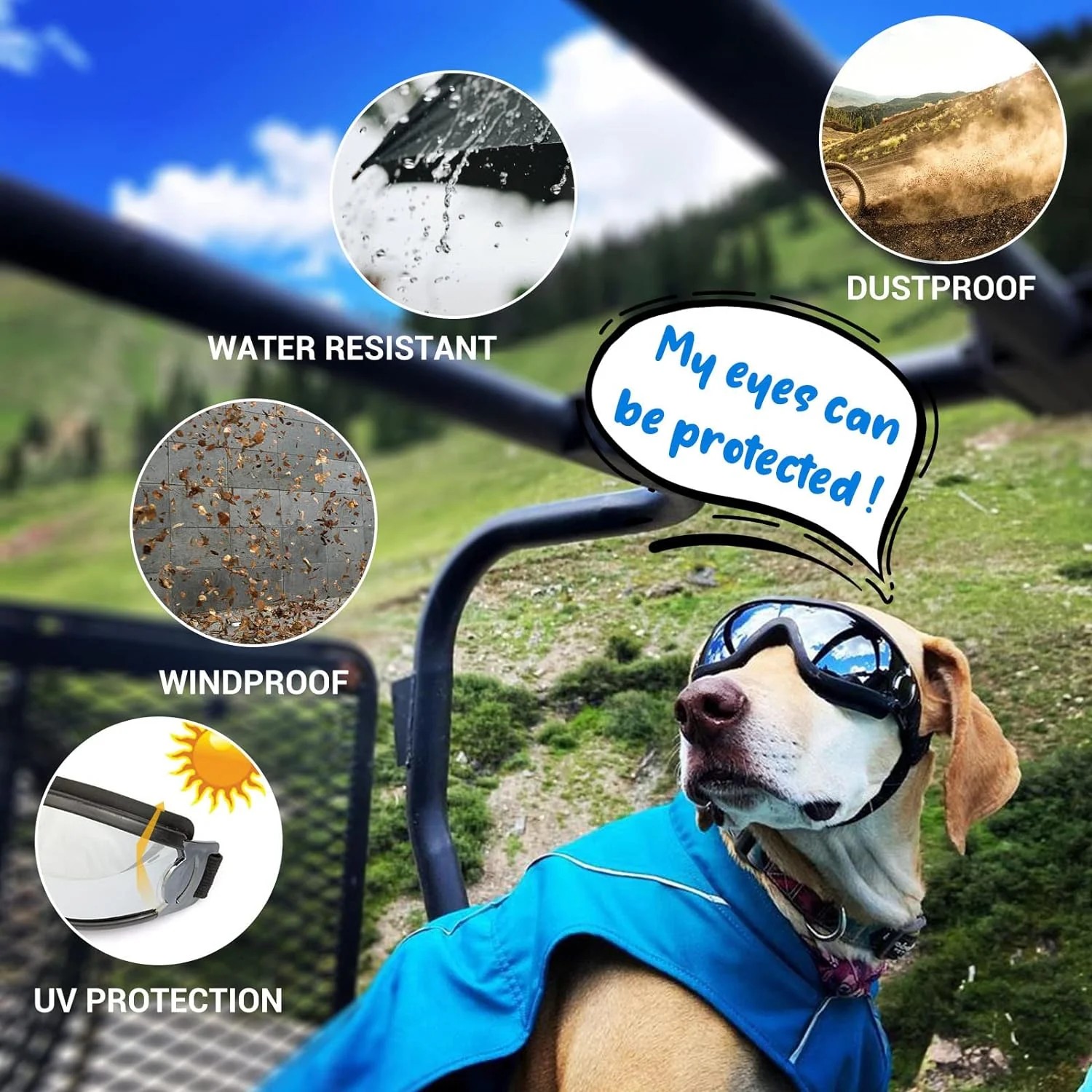 Dog goggles anti UV skiing sunglasses - Image 9