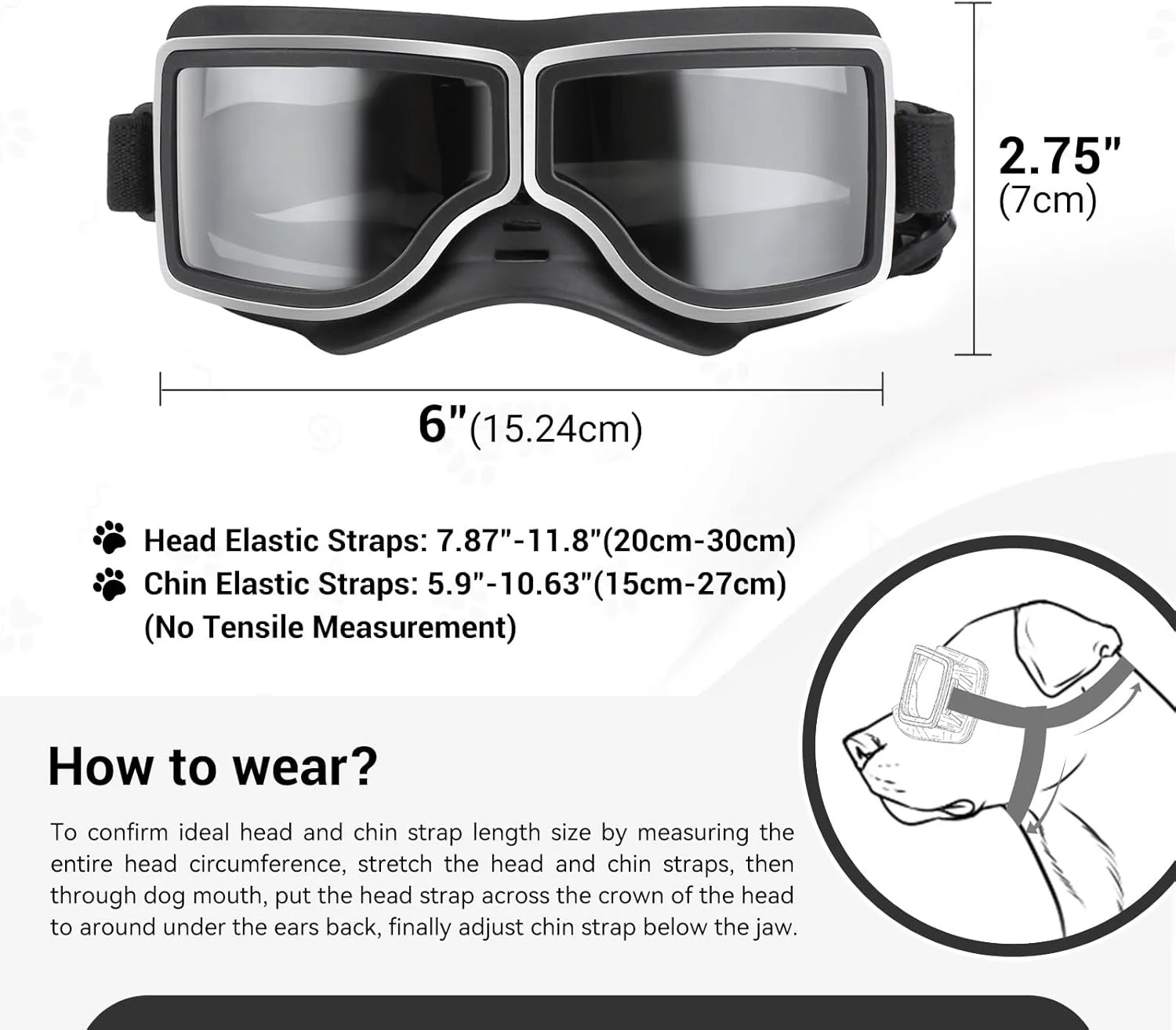 Dog Goggles Medium to Large Breed Pilot Style - Image 4