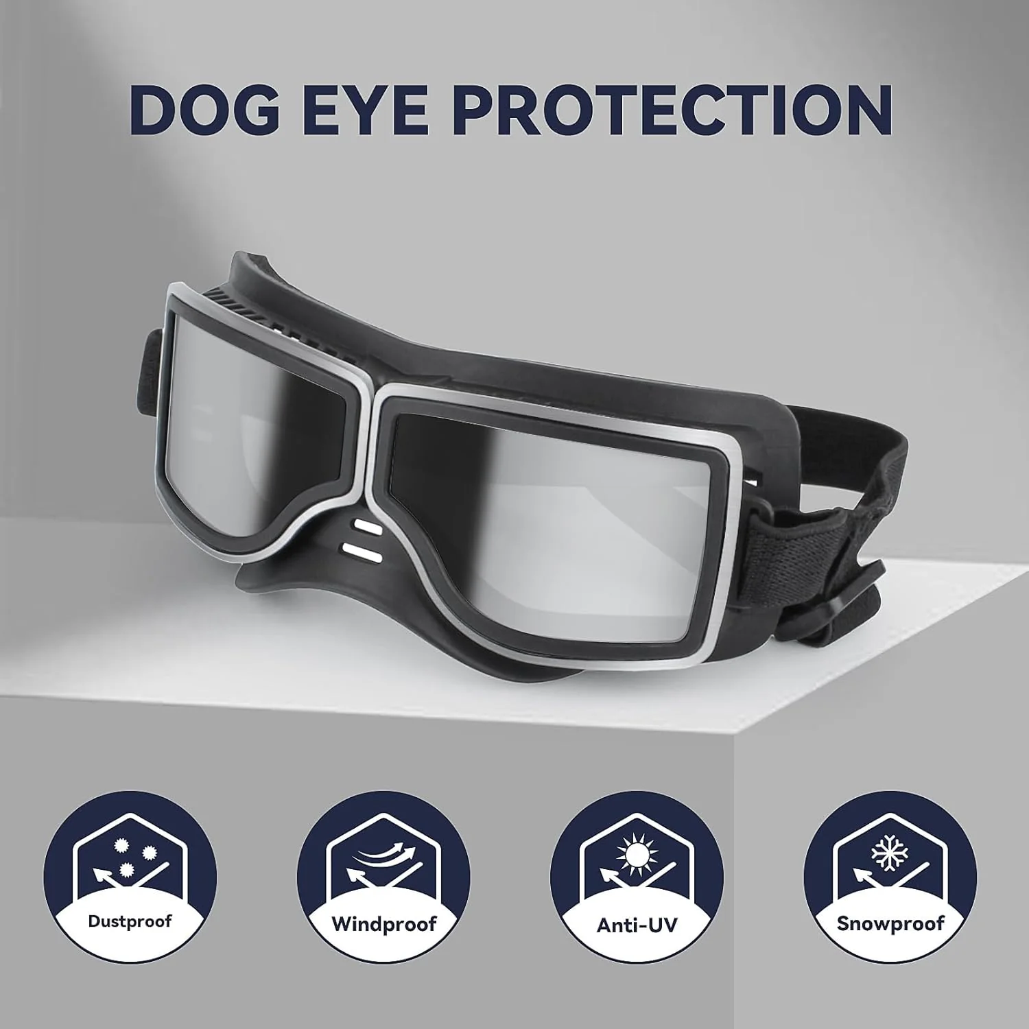 Dog Goggles Medium to Large Breed Pilot Style - Image 7