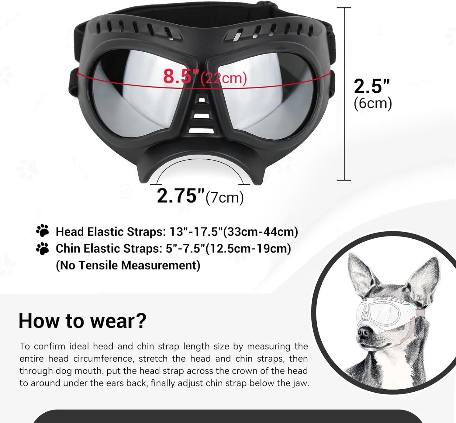 Dog goggles sunglasses skull - Image 9