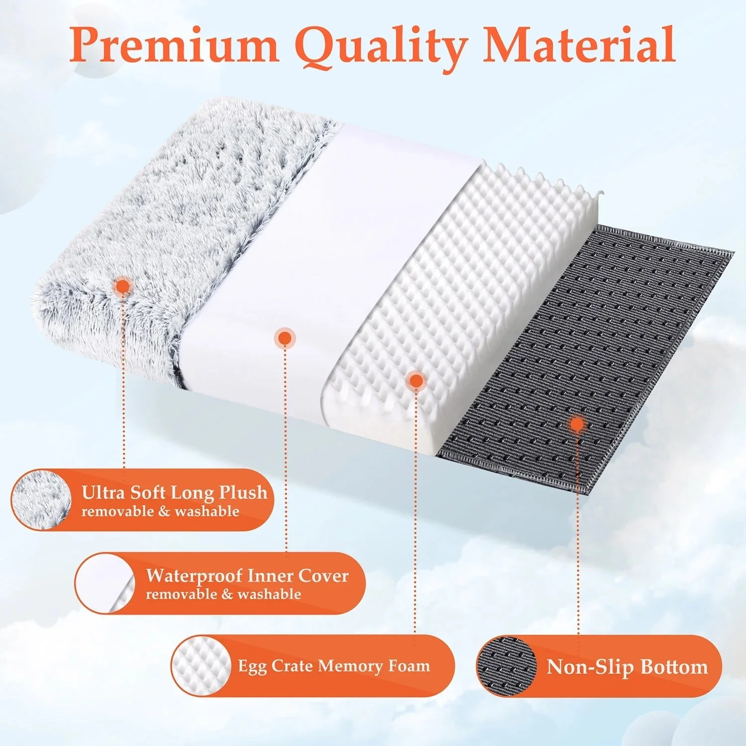 Dog gray Bed for Large furry friend - Image 5