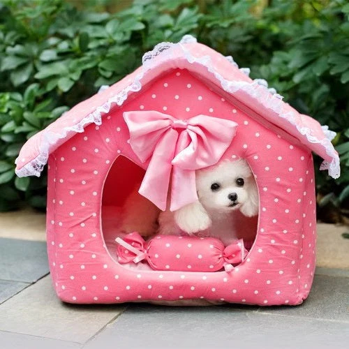 Dog house princess pink dot lace - Image 2