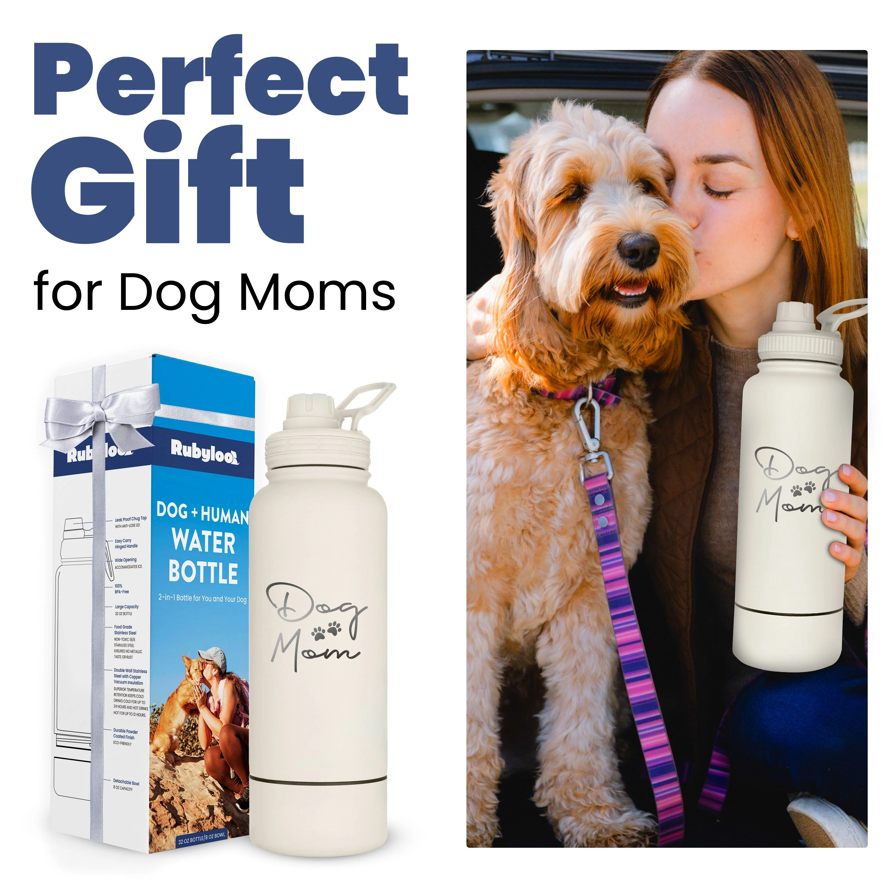 Dog + Human Water Bottle with Detachable Dog Bowl - Image 7