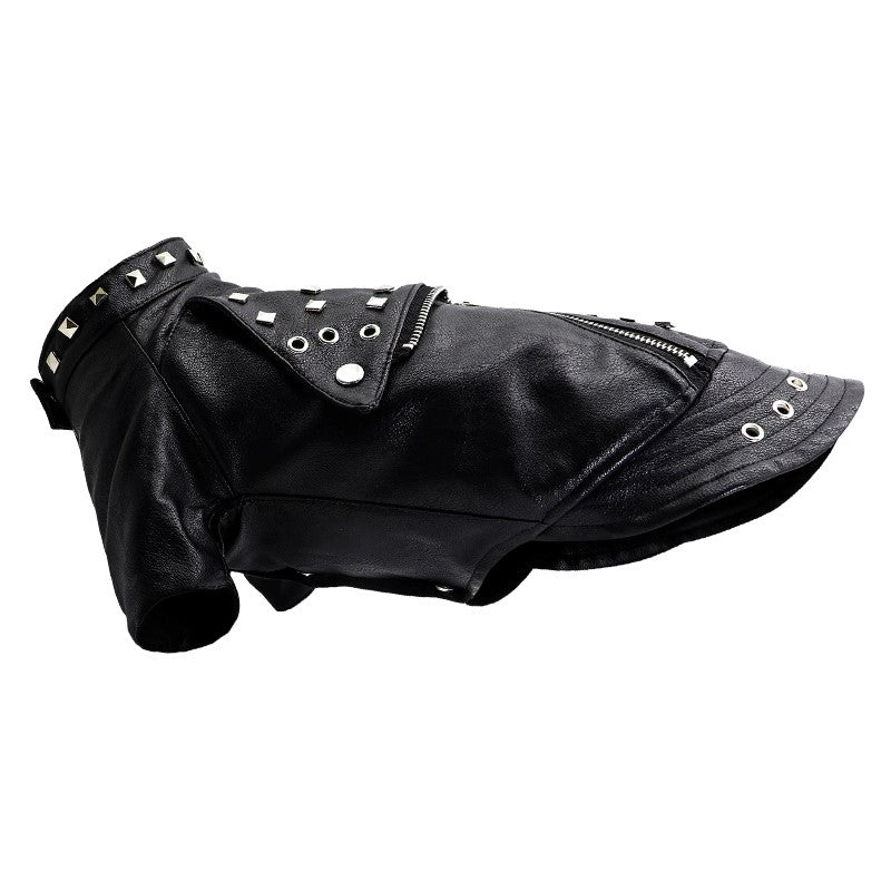 Dog Leather Jacket with Studs – Punk Rock Style - Image 2