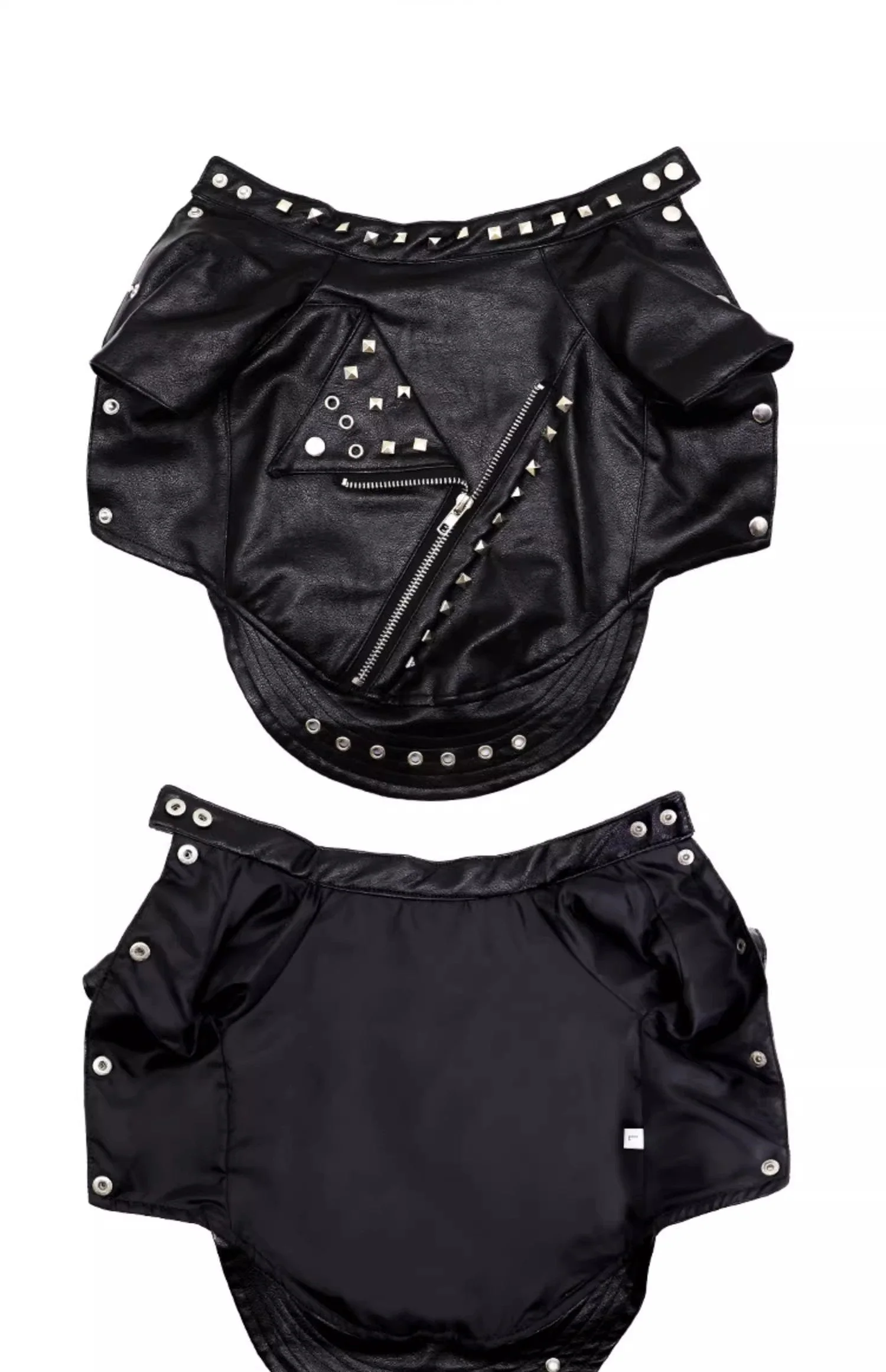 Dog Leather Jacket with Studs – Punk Rock Style - Image 3
