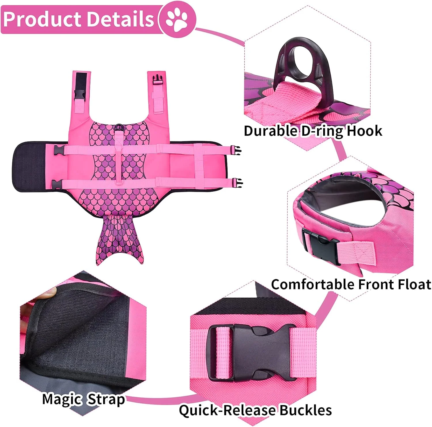 Dog life jacket pet swiming wear - Image 20