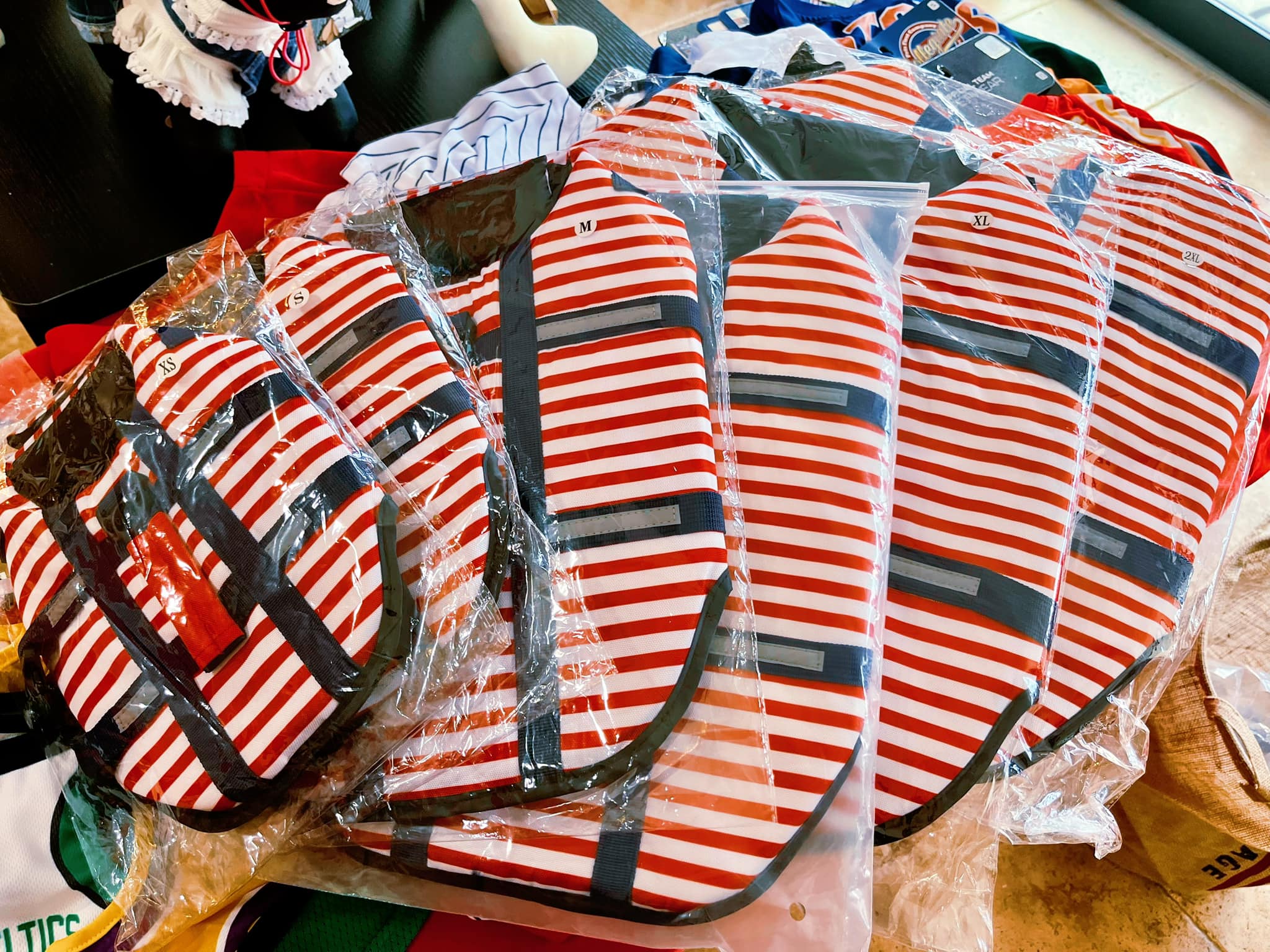 Dog Life Jacket – Striped Design with Safety Handle - Image 2