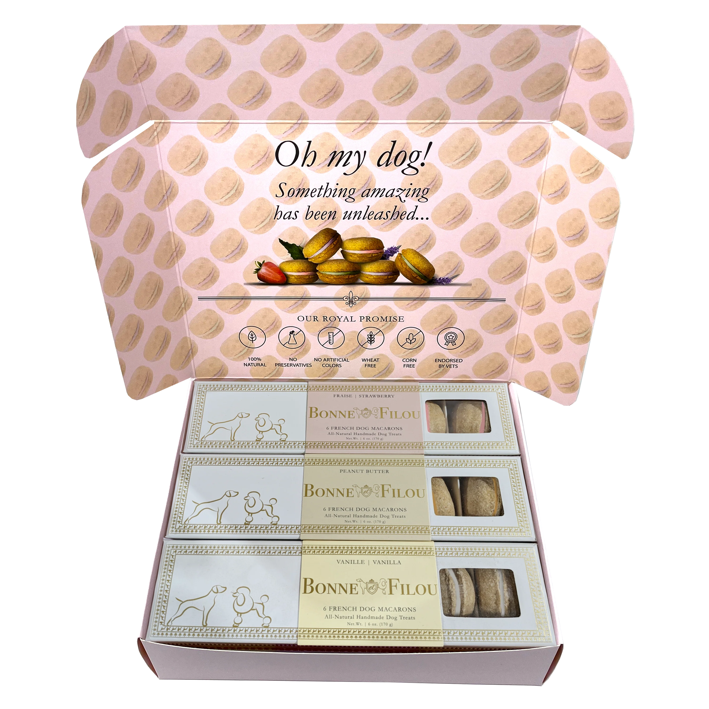 Dog Macaron Combo Gift Box (18 French Dog Macarons) - Image 2