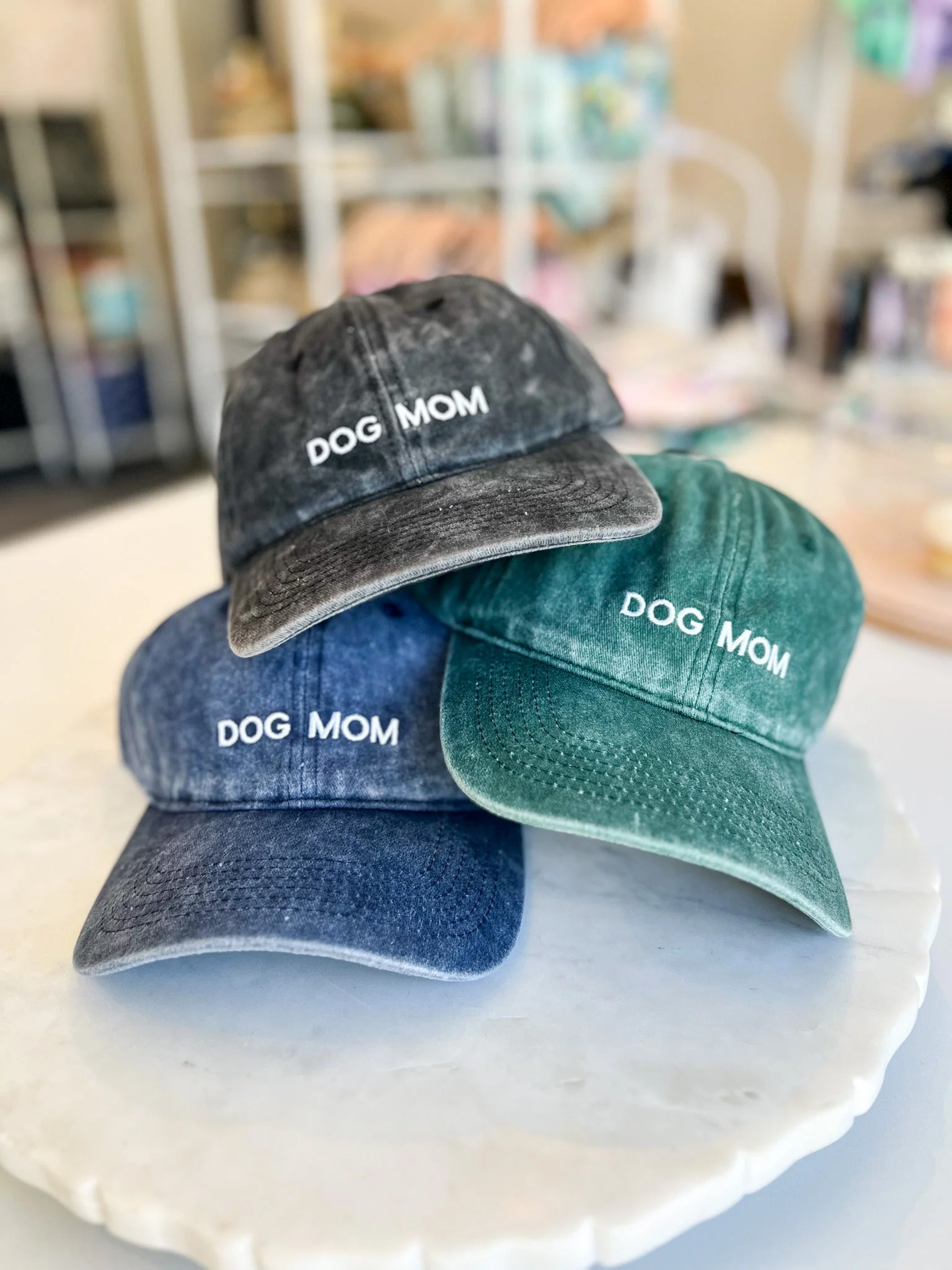 Dog Mom Hat Blue - Image 2