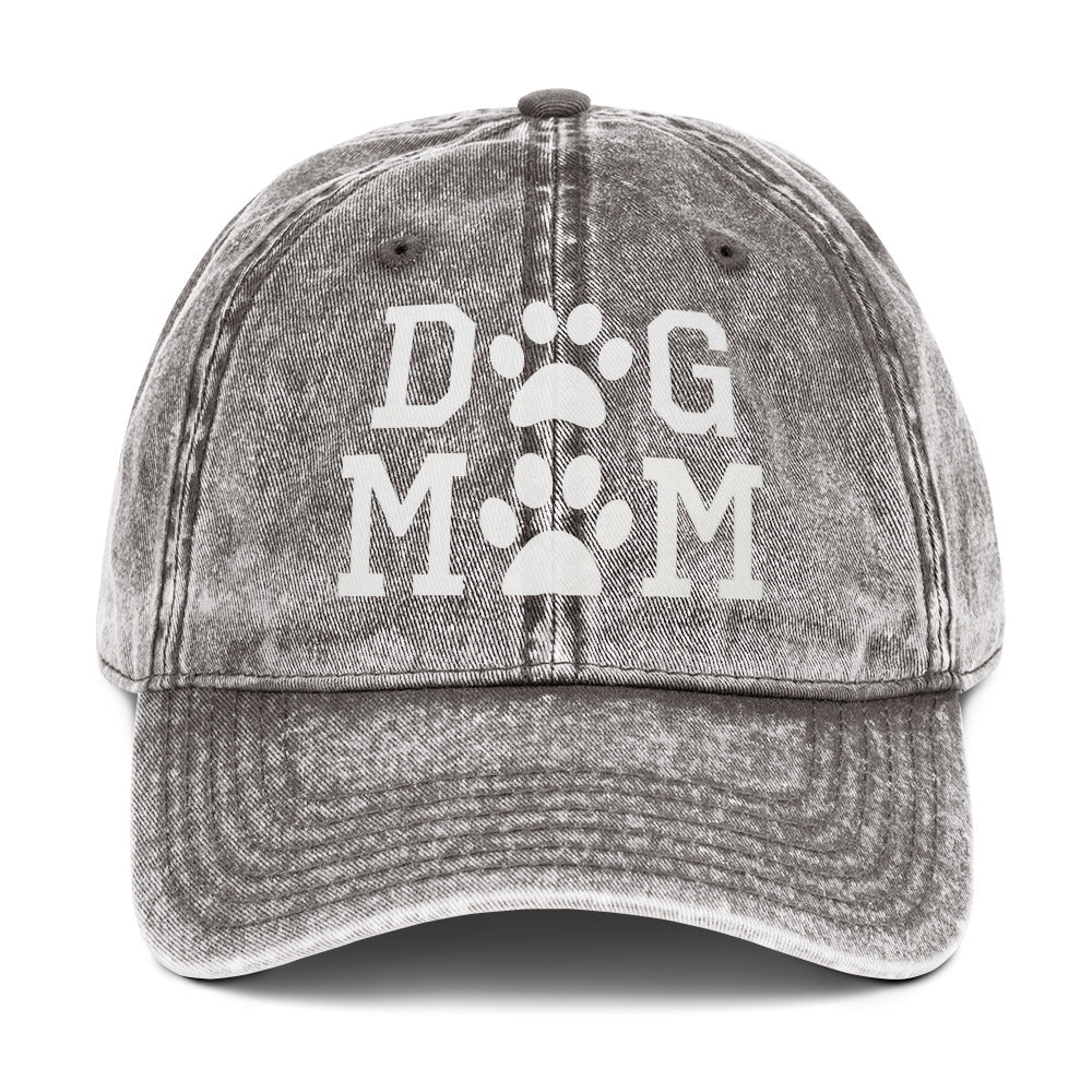 Dog Mom Vintage Cotton Twill Cap - Image 4