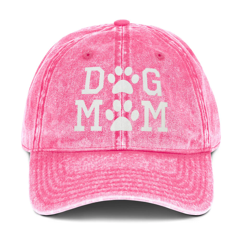 Dog Mom Vintage Cotton Twill Cap - Image 6