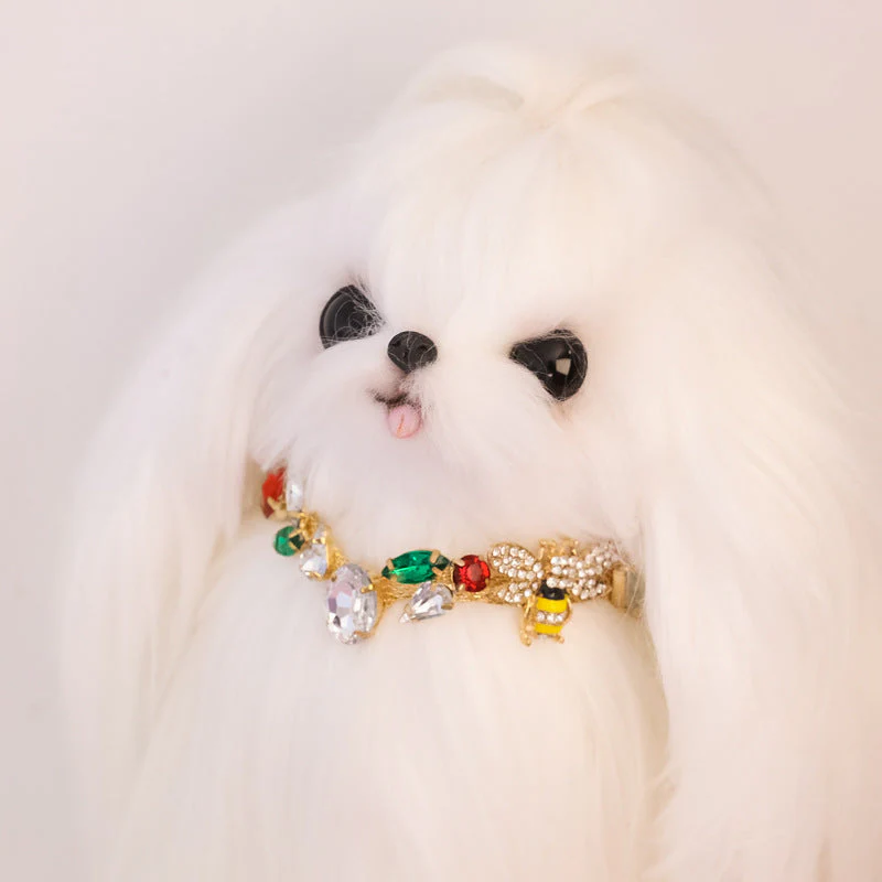Dog Necklace Gem – Adjustable Gold Chain - Image 2