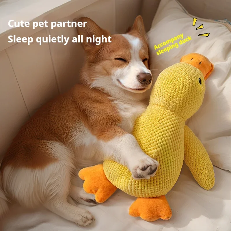 Dog Plush Sleeping Duck – Bite-Resistant & Sound Toy - Image 2