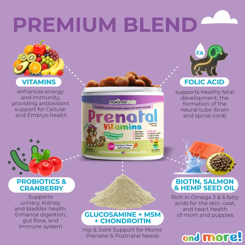 Dog Prenatal Vitamins - 120 Soft Chews - Image 4