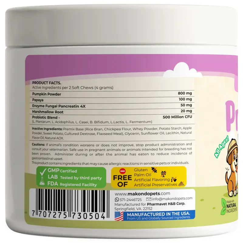 Dog Probiotics Digestive Enzymes - 120 Soft Chews - Image 11