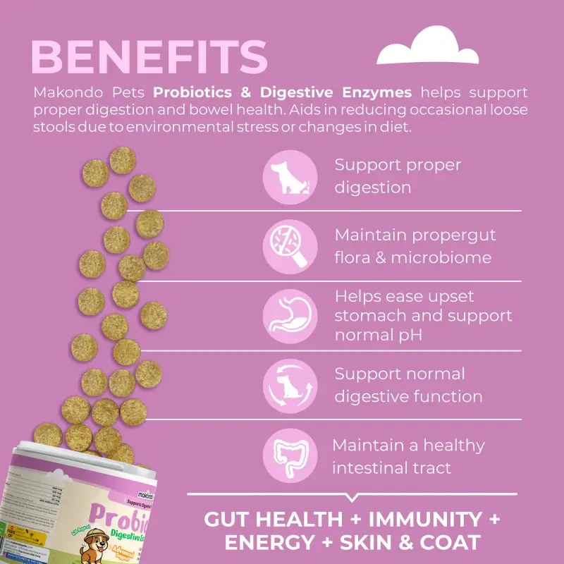 Dog Probiotics Digestive Enzymes - 120 Soft Chews - Image 2