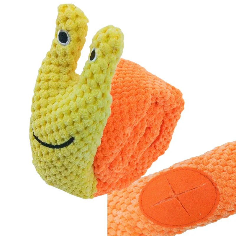 Dog Puzzle Feeder Plush Snail – Interactive Squeaky Chew Toy for Puppies & Dogs - Image 6
