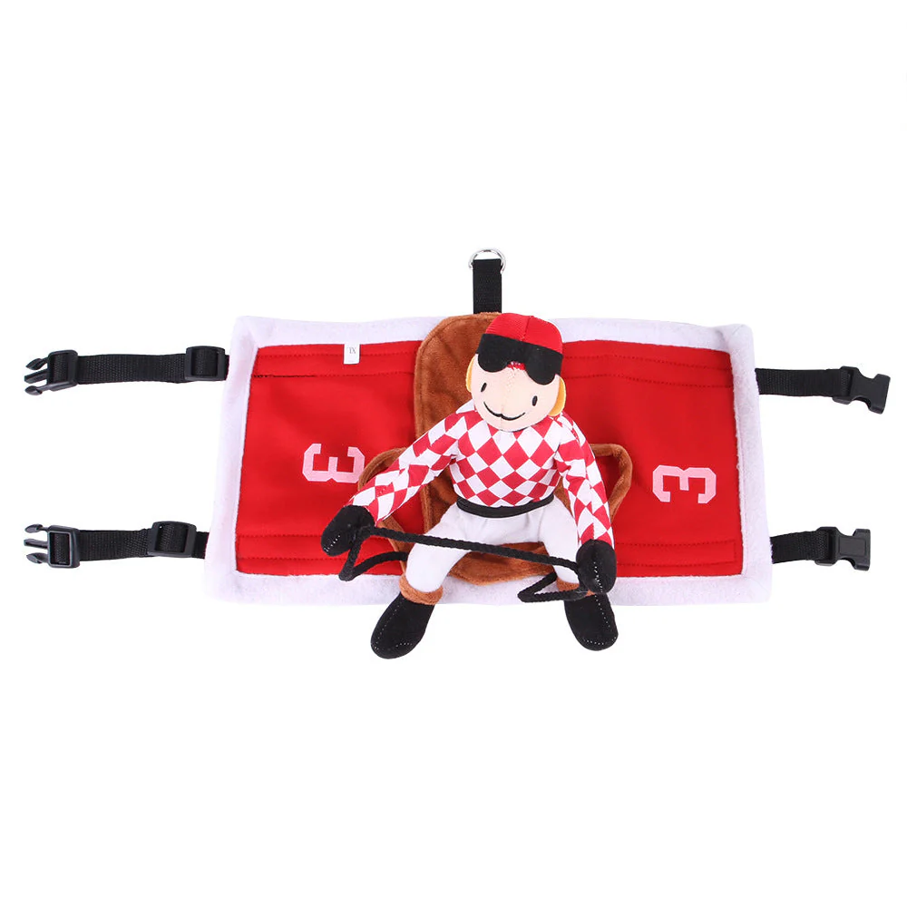 Dog Rider Costume with Adjustable Straps & Plush Saddle - Image 2