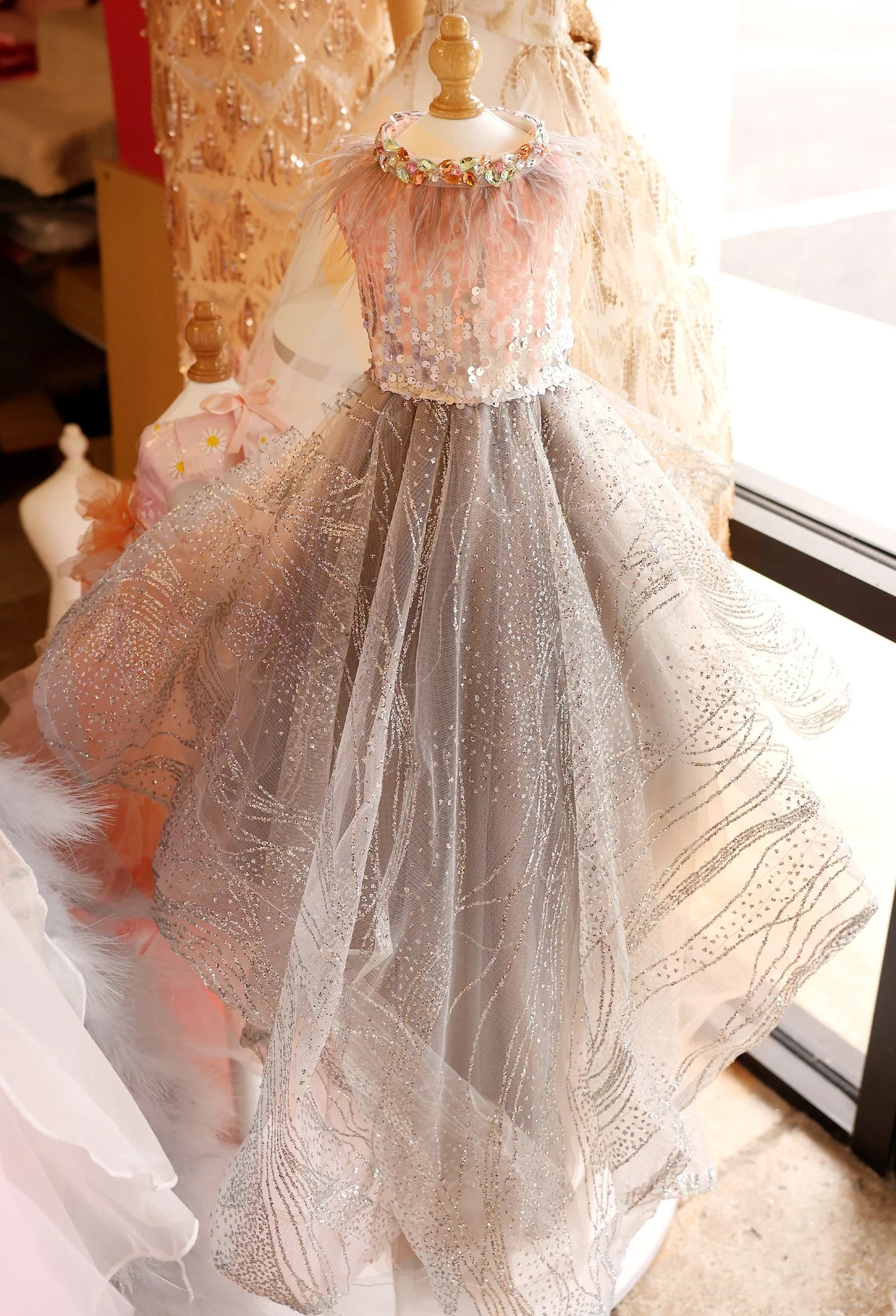 Dog Sequin Princess Queen Gown - Image 4
