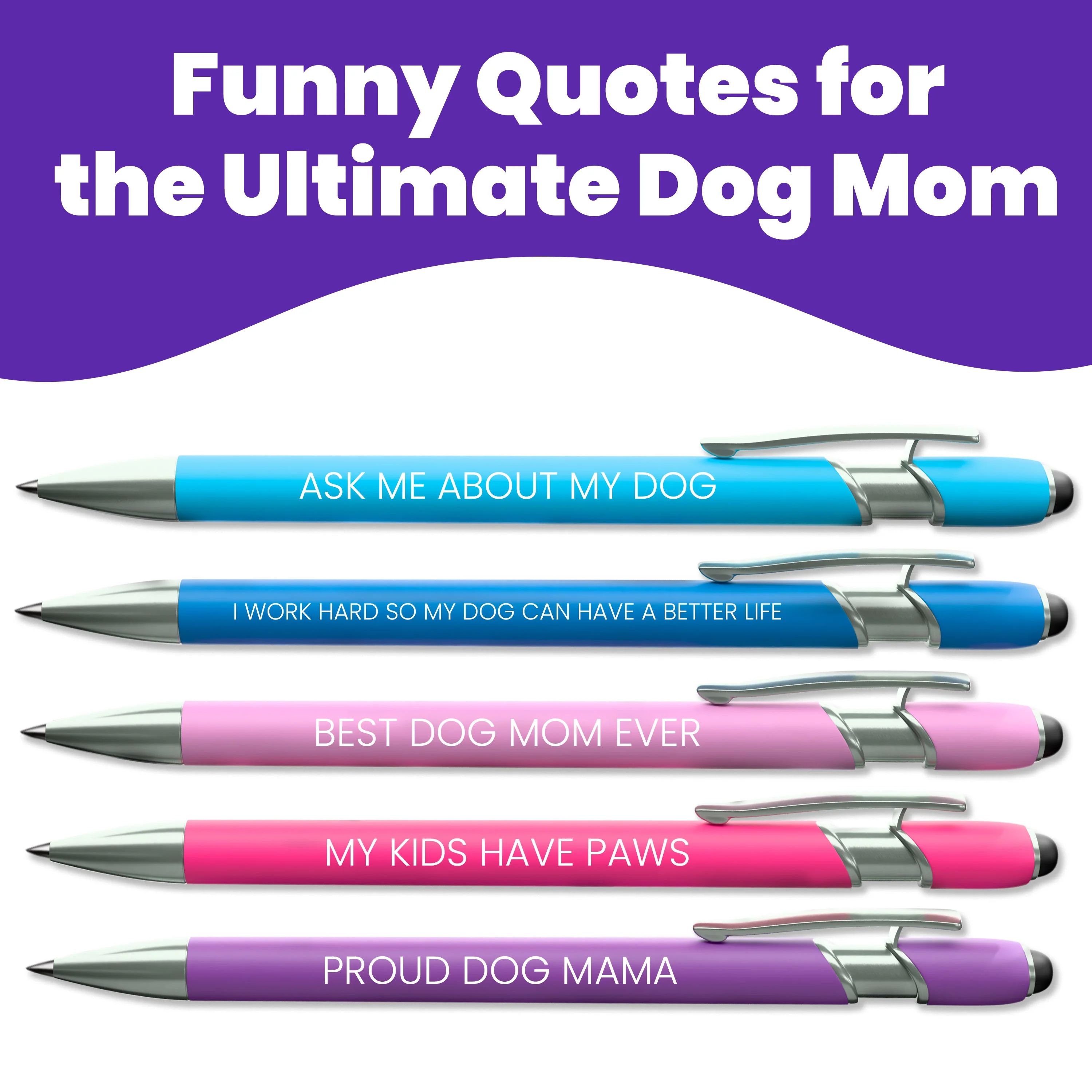 Dog-Themed Stylus Pen Set: 1 pc. Dog Lover & 1 pc. Dog Mom - Image 5