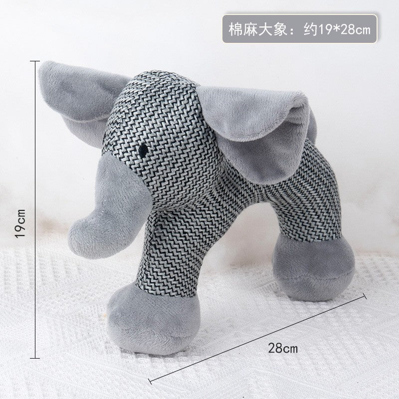 Dog Toy Linen Plush – Durable Squeaky Puppy Chew Toy - Image 4