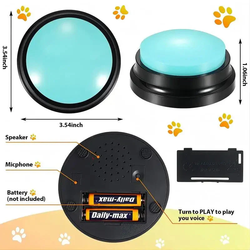 Dog Toys Funny Dog Recordable Pet Toys Travel Talking Pet Starters Pet Speaking Buttons Portable Cute Pet Supplies - Image 3
