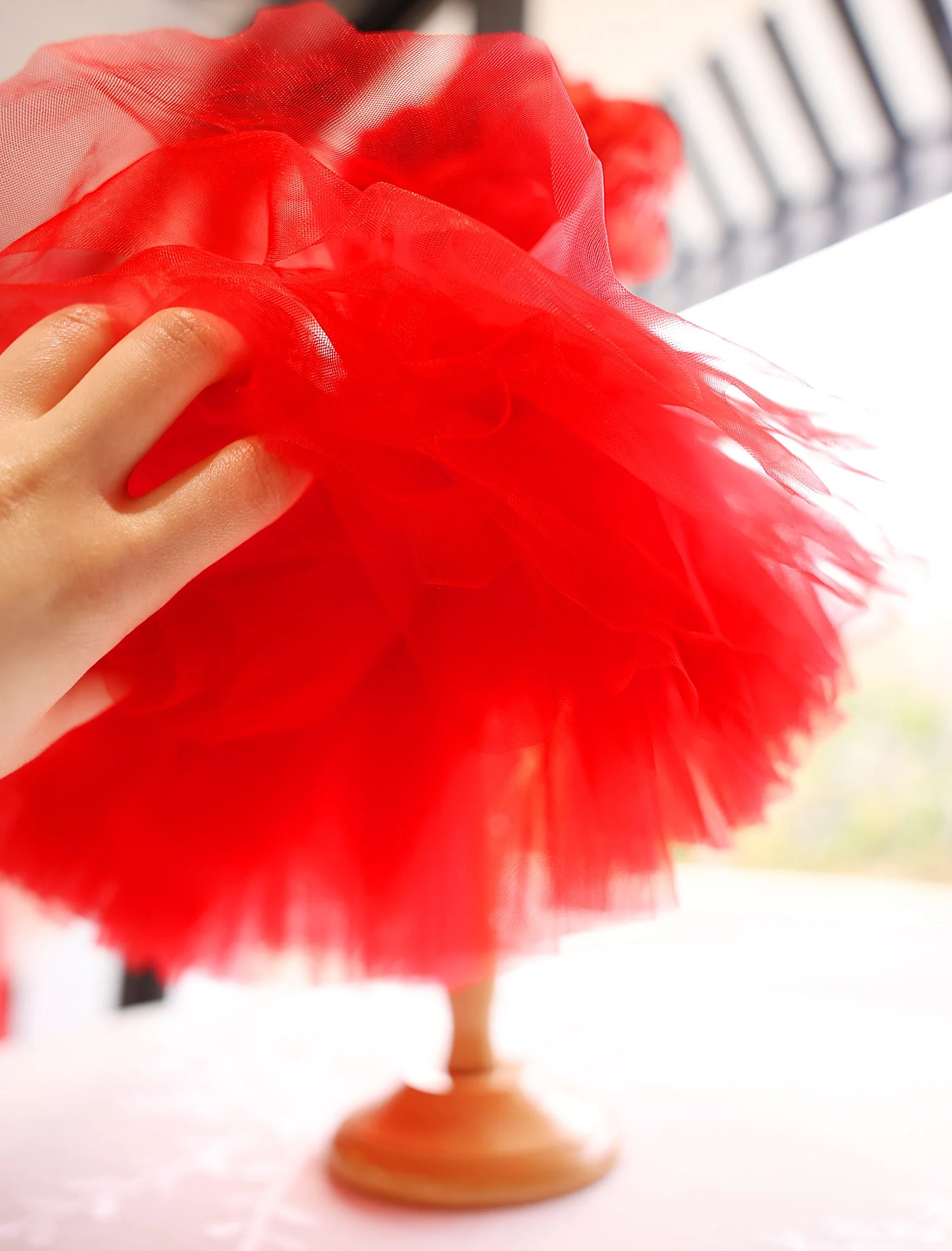 Dog Wedding Dress Red Rose Fairytale - Image 5