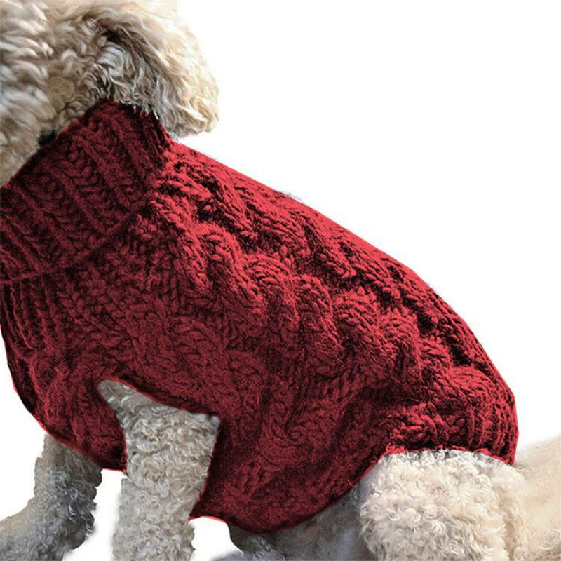 Dog Winter Warm Knit Sweater - Image 7