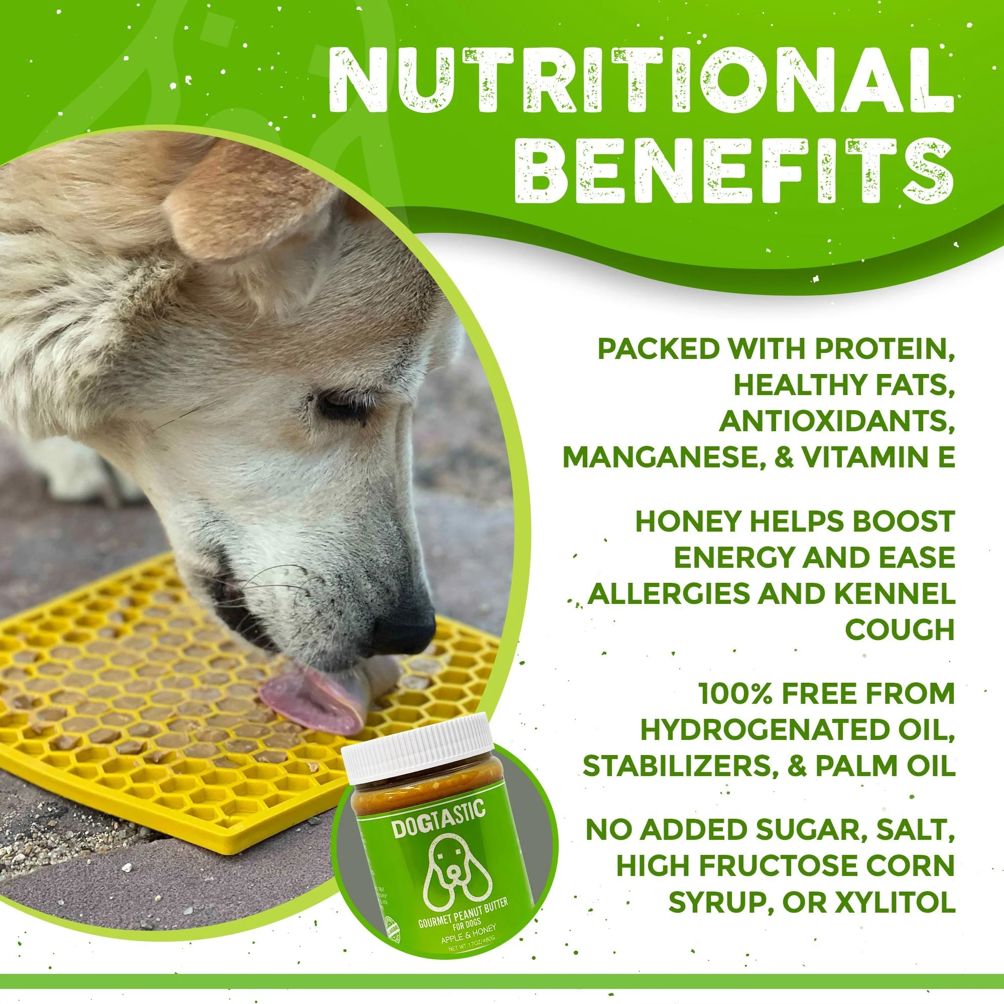 Dogtastic Gourmet Peanut Butter for Dogs - Pumpkin & Flax Seed Flavor - 50% off - Image 3