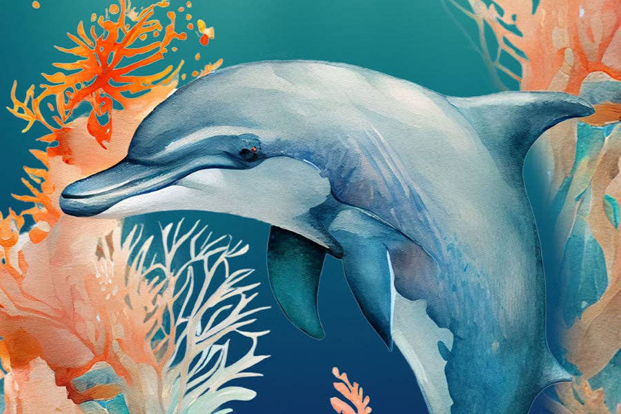 Dolphin - Marine Life Mini Jigsaw Puzzle | MicroPuzzles - Image 2