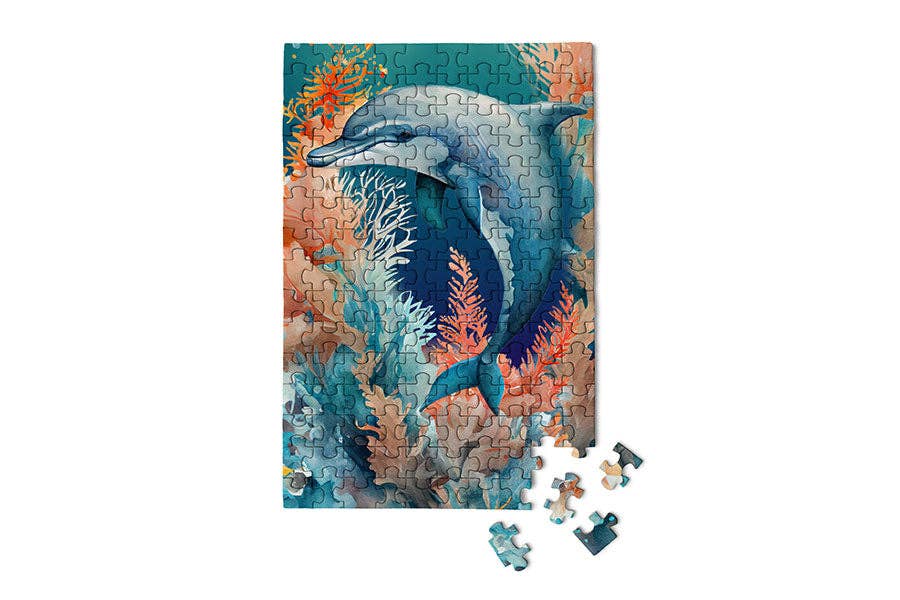 Dolphin - Marine Life Mini Jigsaw Puzzle | MicroPuzzles - Image 3