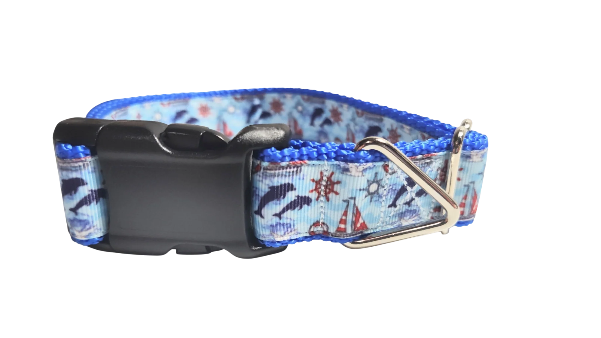Dolphins at Sea Nylon Dog Collar - Image 2