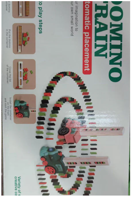 Domino Train Toys Baby Toys Car Puzzle Automatic Release Licensing Electric Building Blocks Train Toy - Image 11