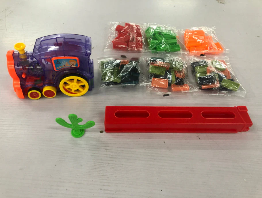 Domino Train Toys Baby Toys Car Puzzle Automatic Release Licensing Electric Building Blocks Train Toy - Image 12