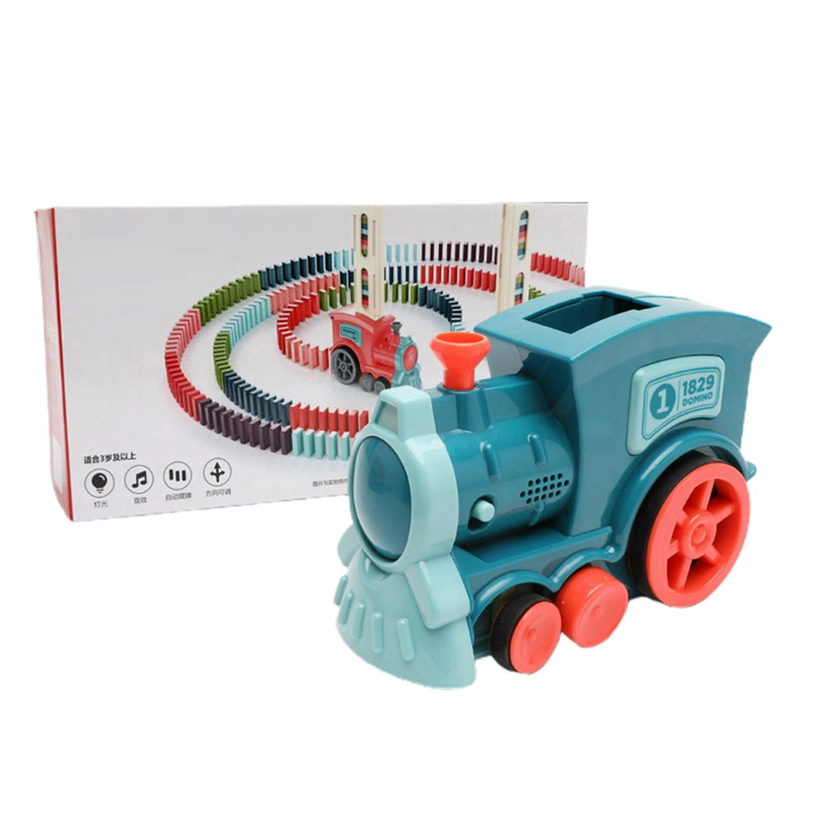 Domino Train Toys Baby Toys Car Puzzle Automatic Release Licensing Electric Building Blocks Train Toy - Image 13