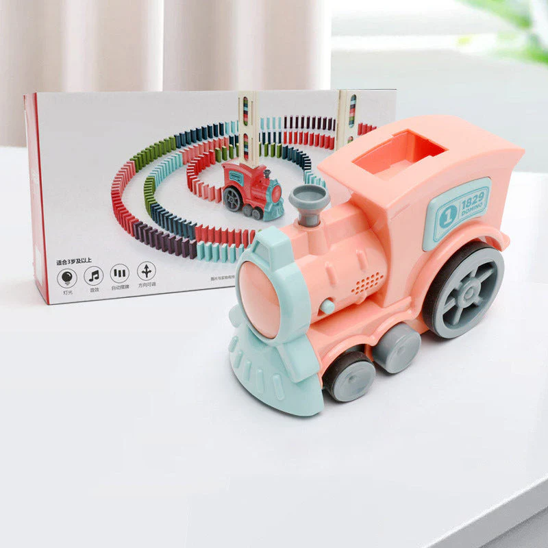 Domino Train Toys Baby Toys Car Puzzle Automatic Release Licensing Electric Building Blocks Train Toy - Image 9