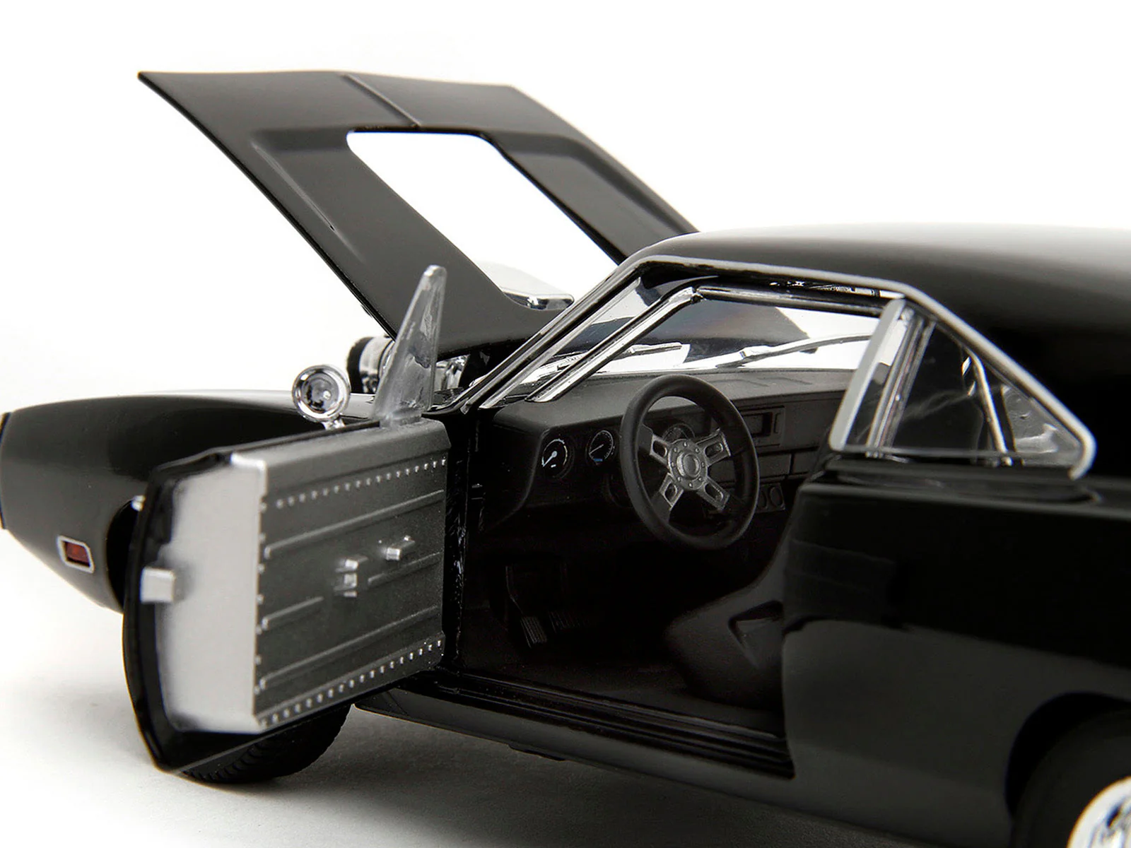 Dom's Dodge Charger R/T Black "Fast & Furious" (2009) Movie "TrueSpec" Series 1/24 Diecast Model Car by Jada - Image 2