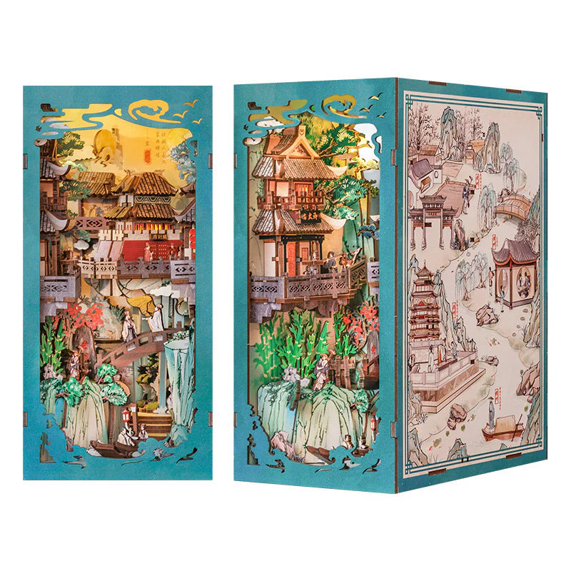 Dongpo Zhiyi Diy Wooden 3d Stereo Hand-assembled Book Stand Model Building Toy - Image 2