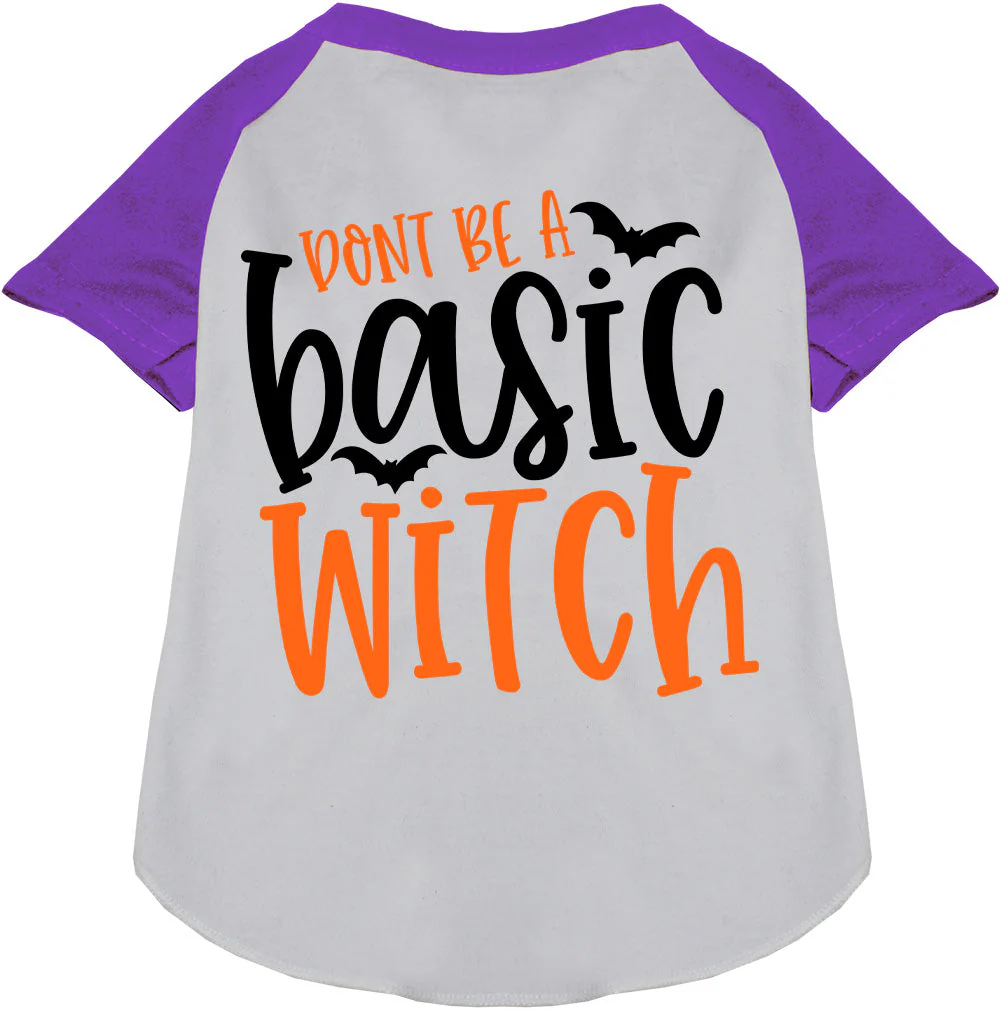 Don't Be a Basic Witch Pet Raglan Shirt - Image 7