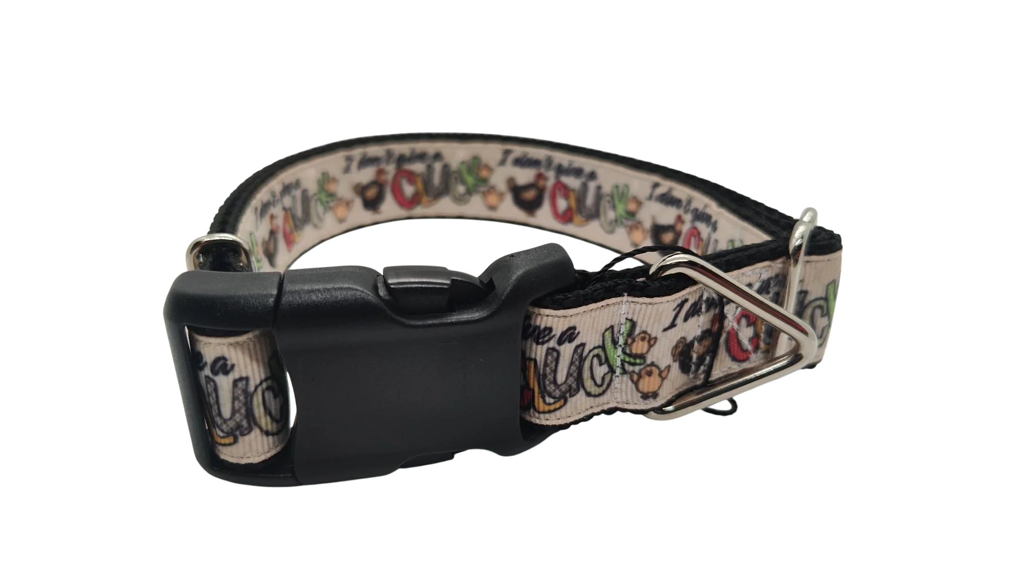 Don't Give A Cluck Nylon Dog Collar - Image 2