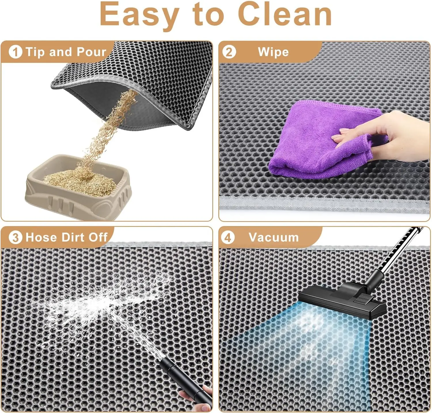 Double-Layer Cat Litter Mat – Non-Slip, Waterproof & Durable - Image 5